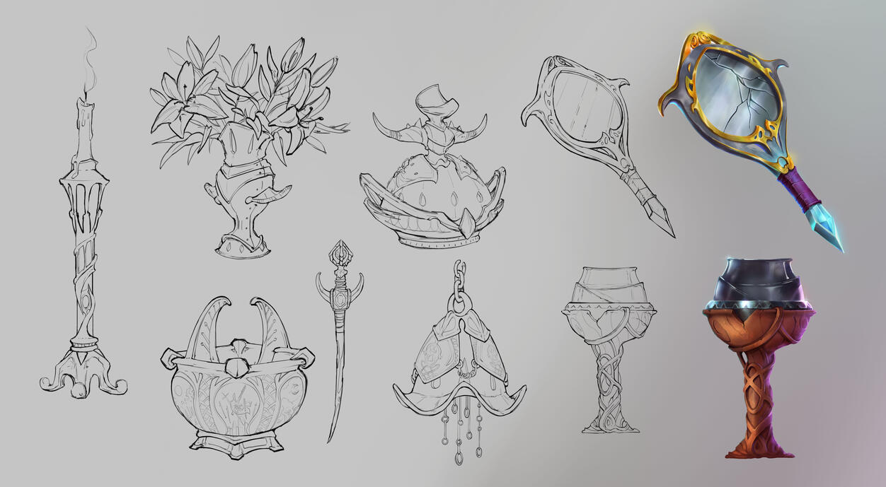 Medieval props roughs Medieval props roughs