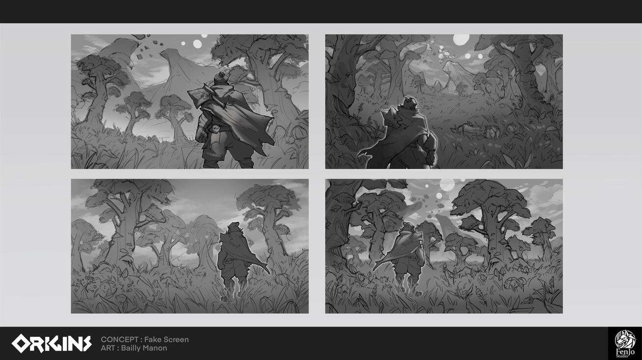 Fake screen roughs